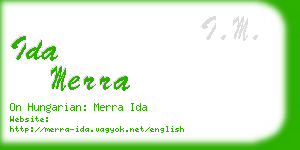 ida merra business card